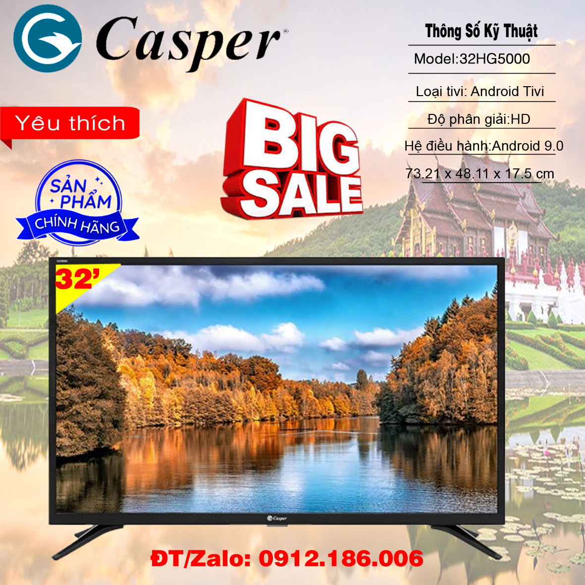 Android Tivi Casper 32 inch 32HG5000 - Hàng chính hãng