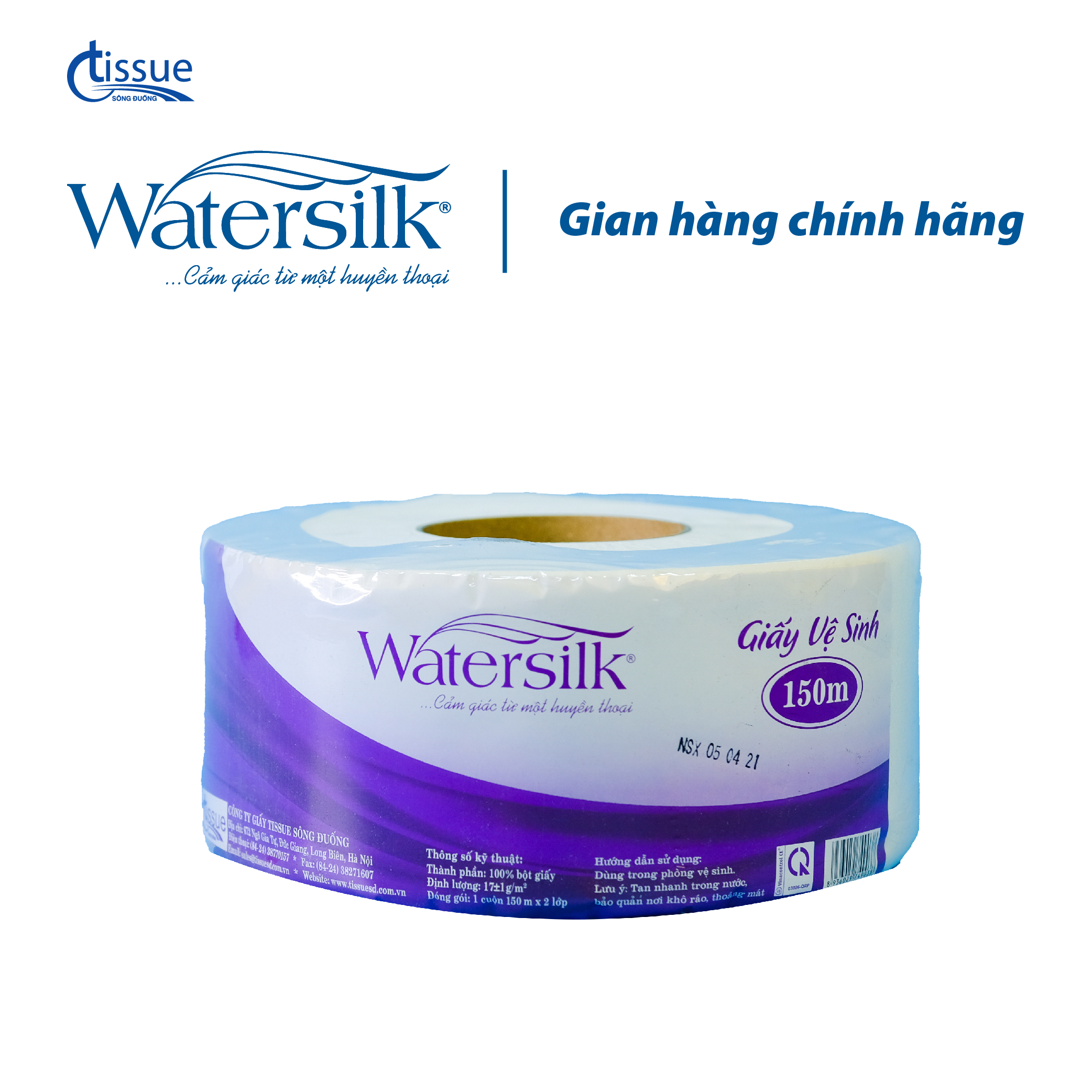 Giấy vệ sinh cuộn công nghiệp 150m, giấy vệ sinh công nghiệp, giấy cuộn