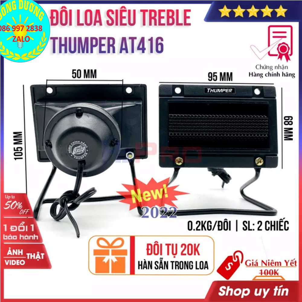 Loa siêu treble thumper 416 - giá 1 đôi - loa tăng trép