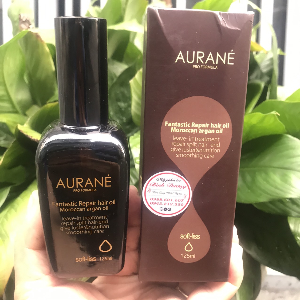 Tinh dầu dưỡng tóc AURANE Argan Fantasic Repair Hair Oil Soft-Liss 125ml ( mẫu vuông ) NEW