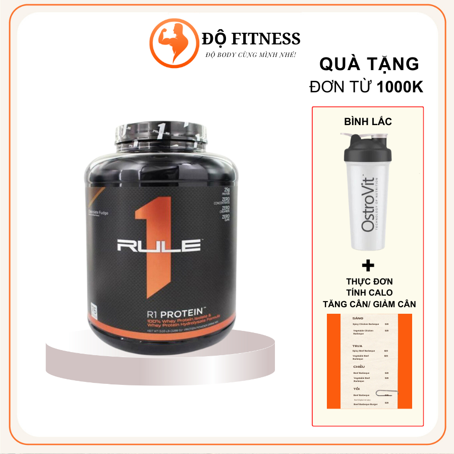 Whey protein rule 1 2.3kg - thực phẩm bổ sung thể hình tăng cơ, phục hồi, phát triển cơ bắp, bổ sung đạm, dinh dưỡng cơ bắp