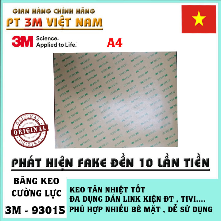Băng keo 2 mặt mỏng 3M 93015 300LSE dán cảm ứng , dán ốp da chịu nhiệt