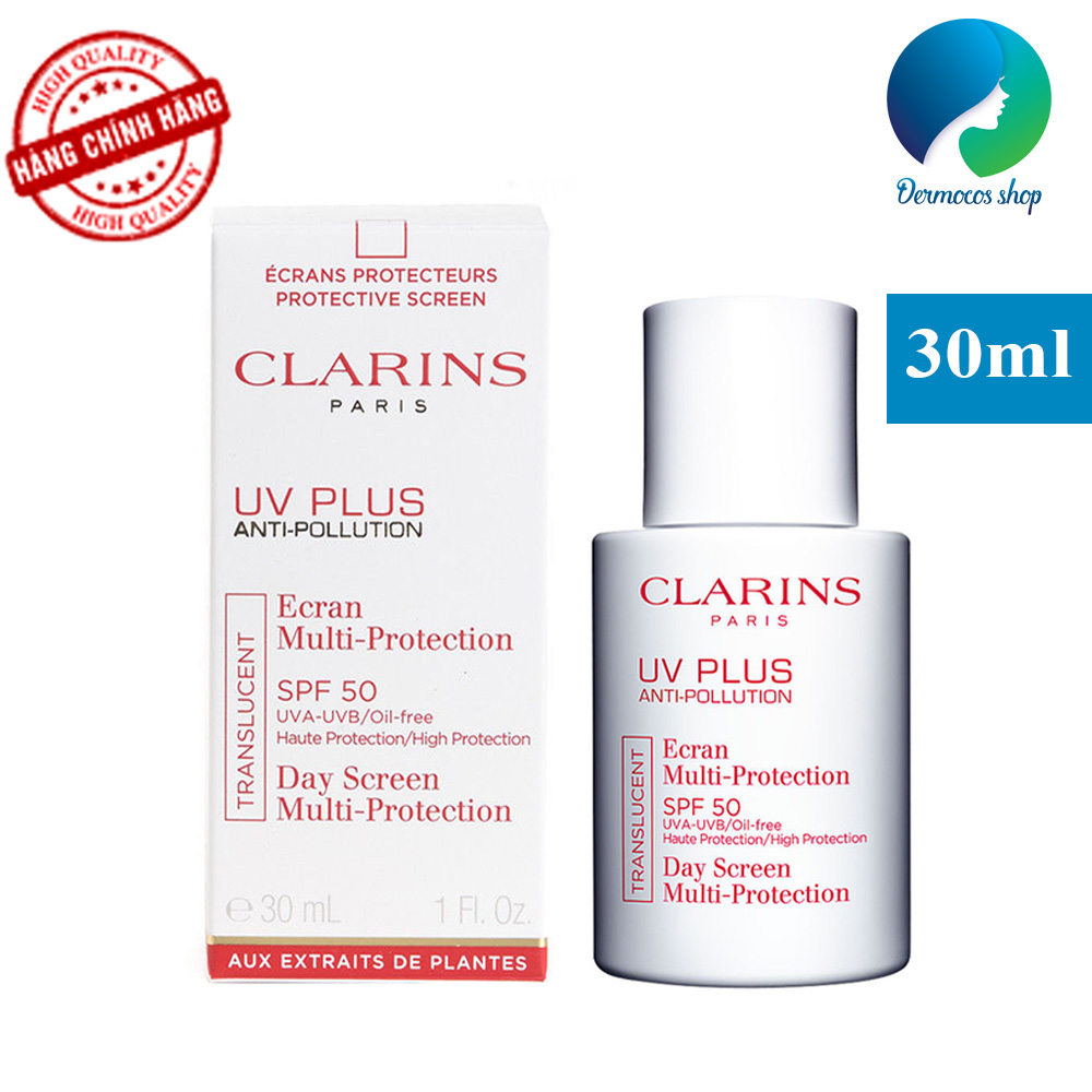 [HCM]Kem chống nắng CLARINS UV Plus Anti-Pollution Day Screen Multi Protection SPF 50 Translucent 30ml - DMCMP088