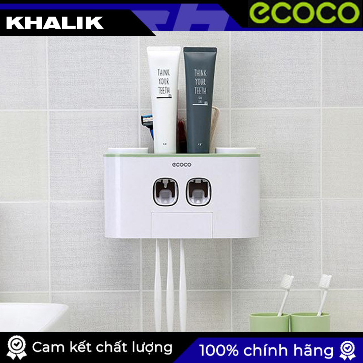 Bộ nhả kem đánh răng cao cấp ecoco + tặng kèm 04 cốc