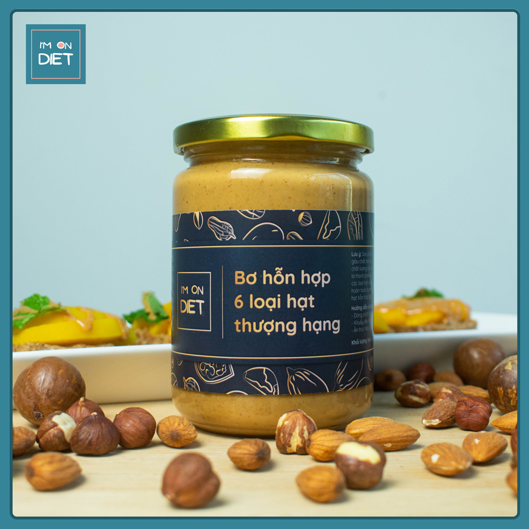 BƠ HẠT MIX 6 LOẠI THƯỢNG HẠNG KHÔNG ĐƯỜNG | Sánh Mịn | 120g - 220g - 320g | Ăn Kiêng - Eat Clean
