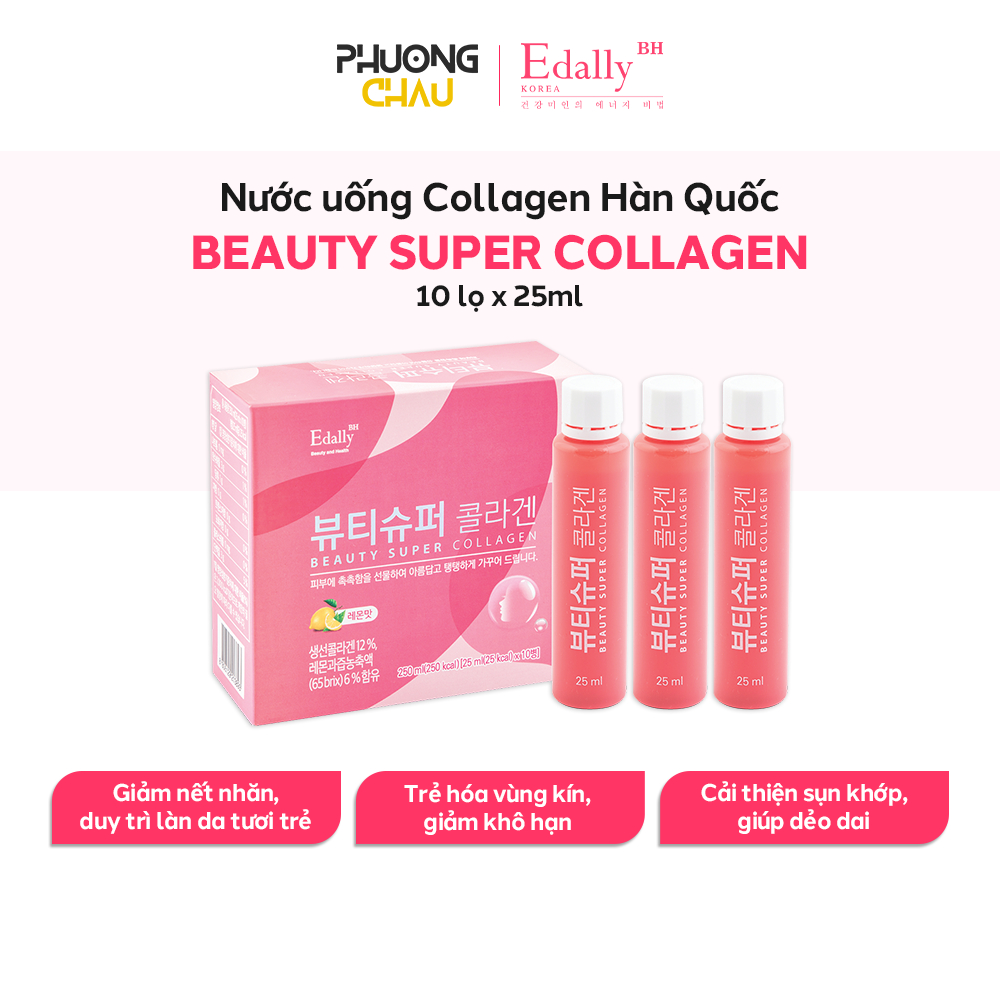 Nước uống Edally Beauty Super Collagen Hàn Quốc 10 lọ 25ml