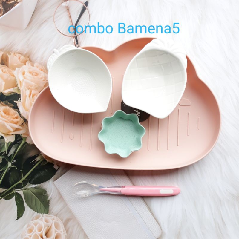 Combo bát ăn dặm bamena