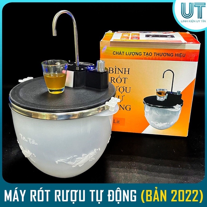 Bình rót rượu tự động cảm ứng. bát múc rượu kèm muỗm