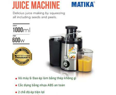 Máy ép trái cây Matika MTK-3266 công suất lớn 600W thiết kế hiện đại