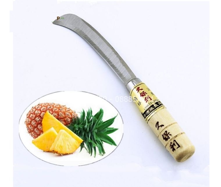 Dao cắt trái cán gỗ ngắn 21cm - lv812