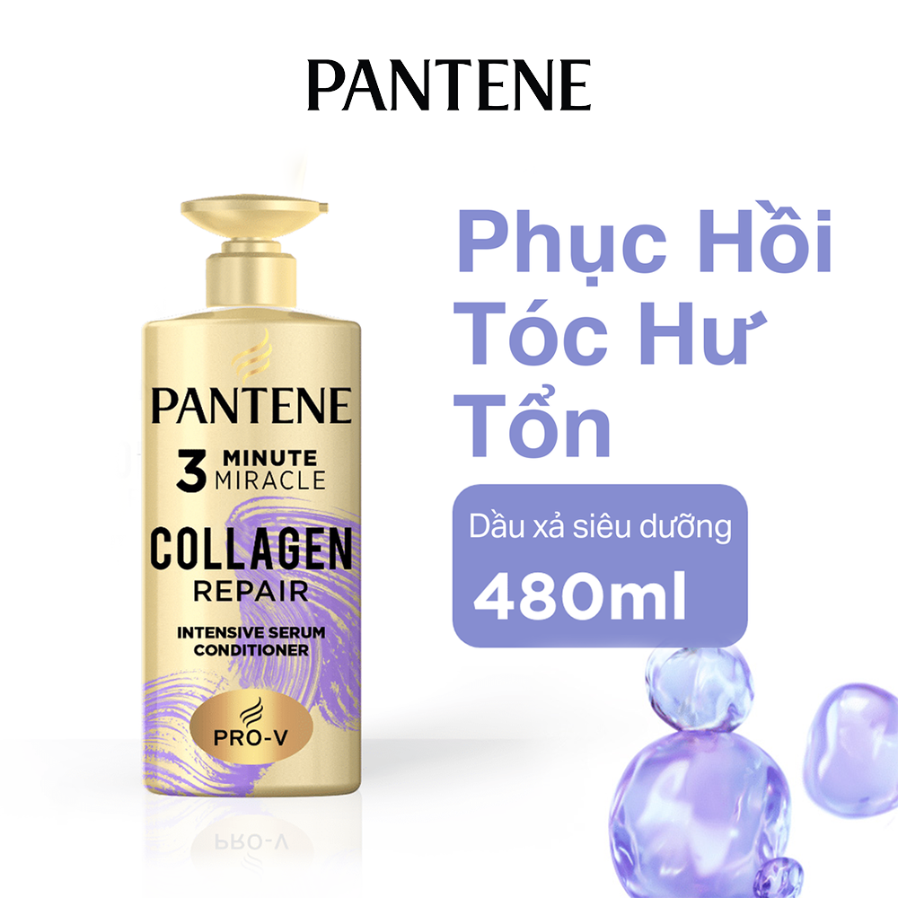 Pantene Pro-V Dầu Xả Siêu Dưỡng Biotin Ngăn Rụng Tóc / Phục Hồi Hư Tổn Chăm Sóc Tóc 480ml