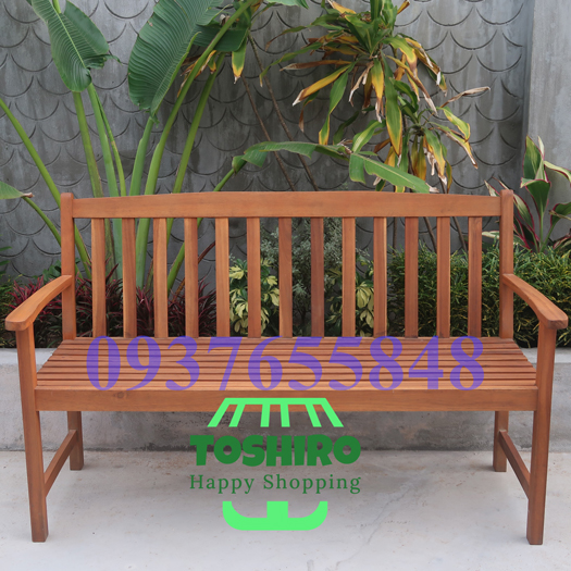 Ghế gỗ băng bench dài ngoài trời, Ghế chờ sân vườn trong nhà cao cấp xuất dư
