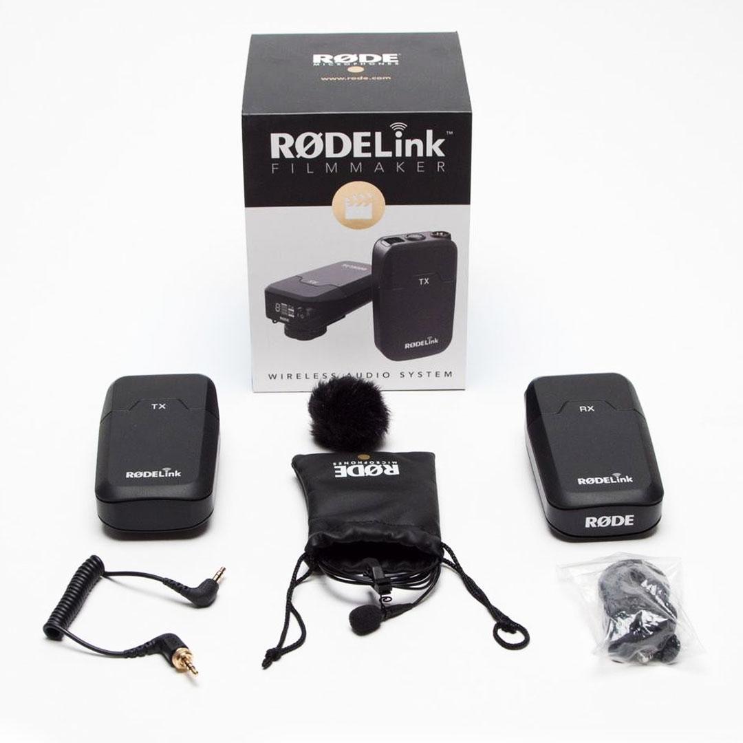 Rode RodeLink Wireless, frequency modulated filmmaker system.