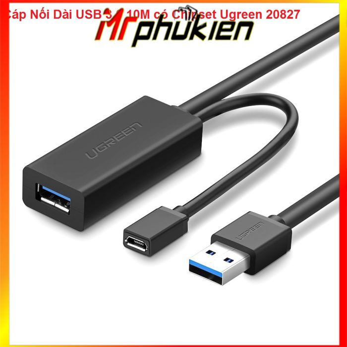 Cáp nối dài usb 3.0 10m có chipset ugreen 20827 - mrcomputer