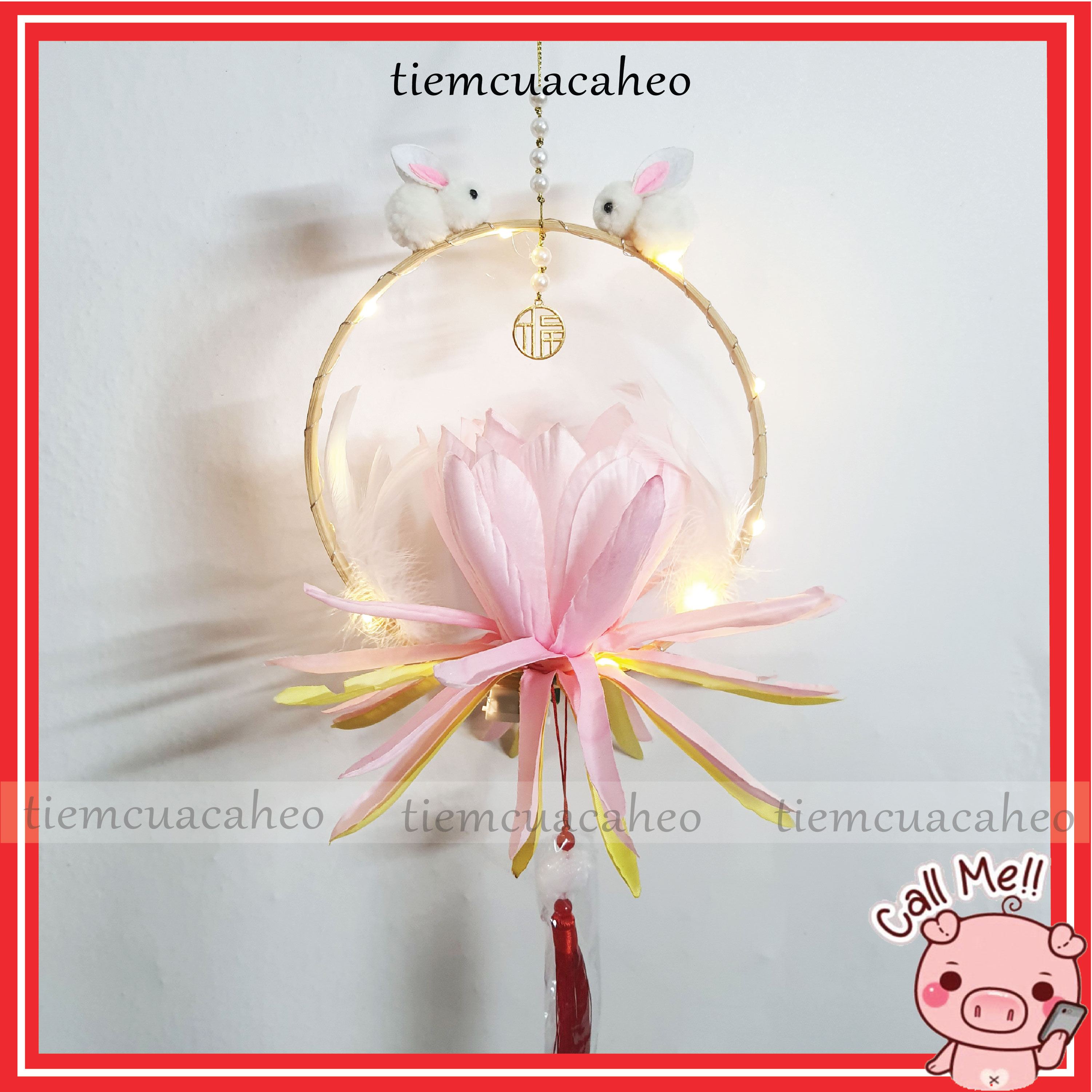 (Available SG) lotus lanterns + Yutu lunar year childen, gift mid-autumn hot trend TikTok tiemcuacaheo