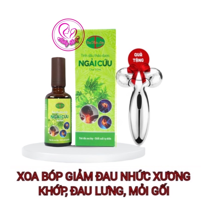 Tinh dầu ngải cứu Dạ Thảo Liên tặng con lăn - Xoa bóp giảm đau nhức mỏi xương khớp hiệu quả
