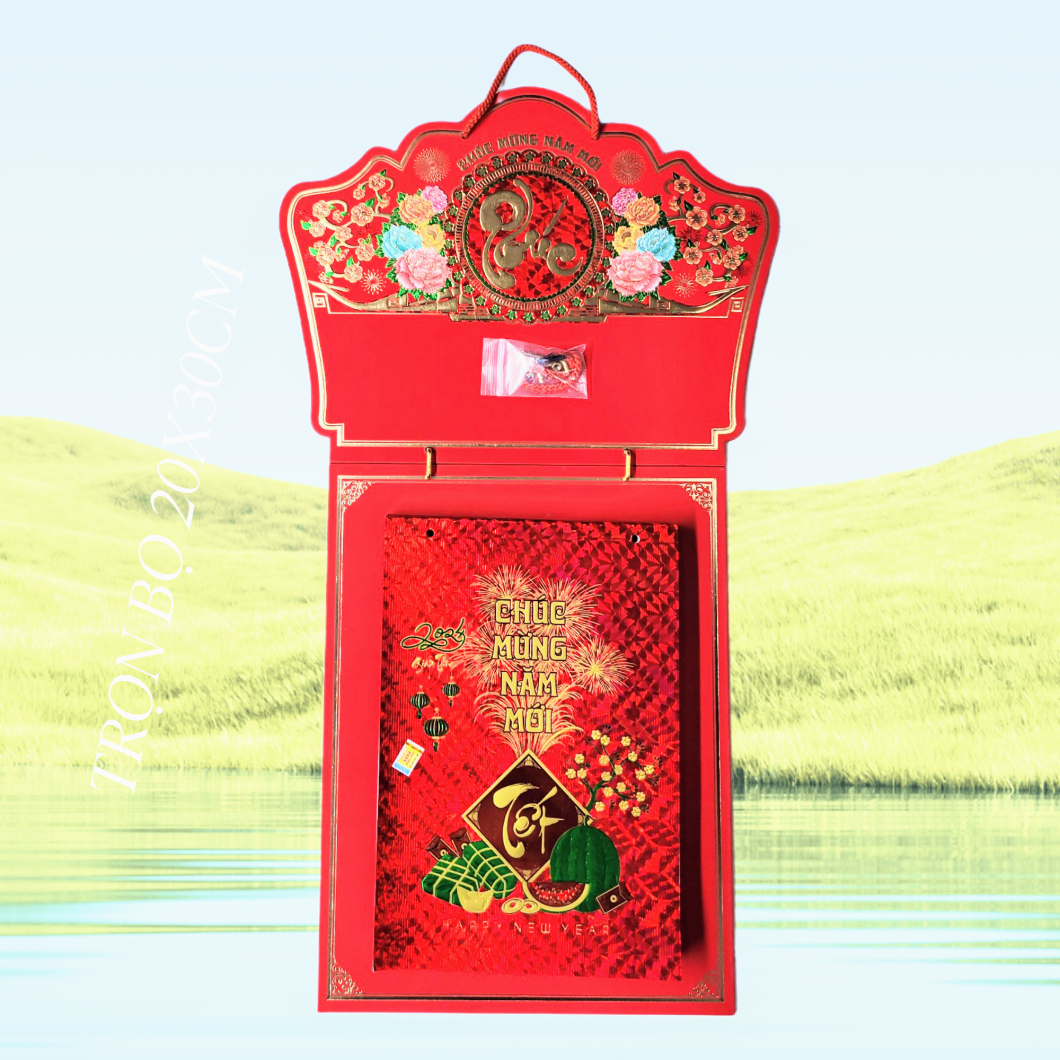 Lịch mới 2024 khổ bloc 20x30cm td chủ đề : hoa nghệ thuật