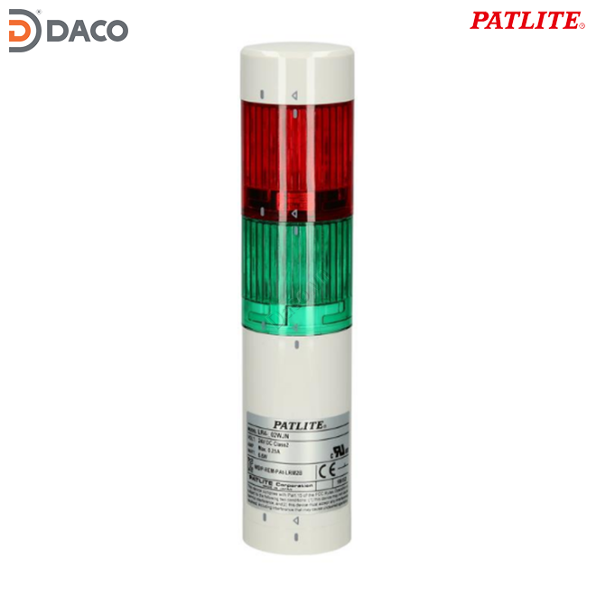 LR4-202WJNW-RG Đèn tháp tín hiệu cảnh báo - Patlite Φ40 - Bóng LED - 2 tầng - IP65