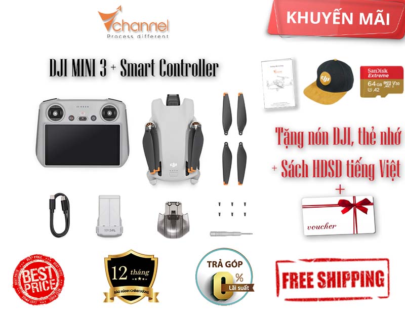 DJI Mini 3 bảo hành chính hãng 12 tháng