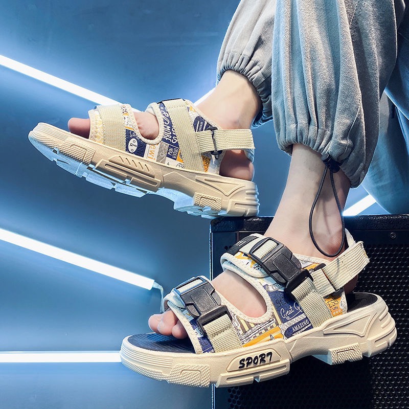 Dép Sandal nam Đế Cao Họa Tiết M12 CAO CẤP