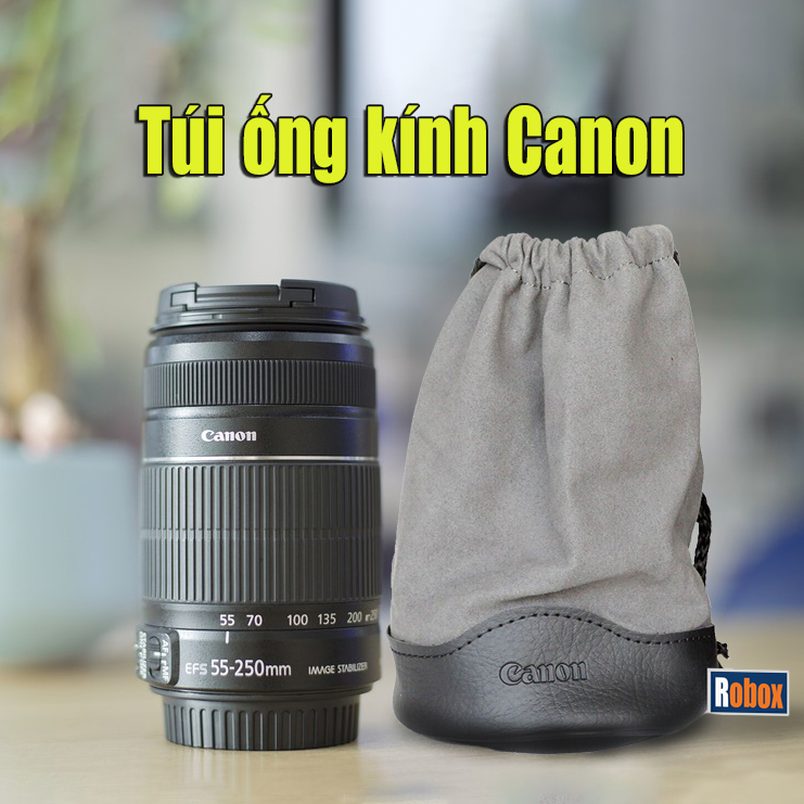 [HCM]Túi dây rút Canon bảo quản ống kính chống bụi trầy xướt