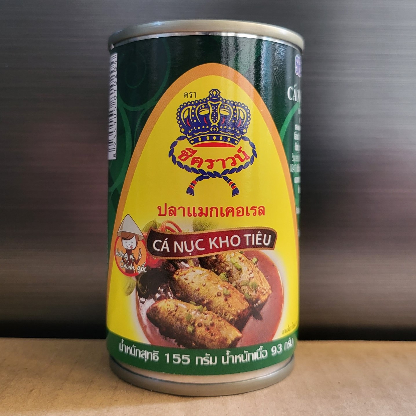Sea crown - lon 155g - cá nục kho tiêu mackerel in black pepper sauce