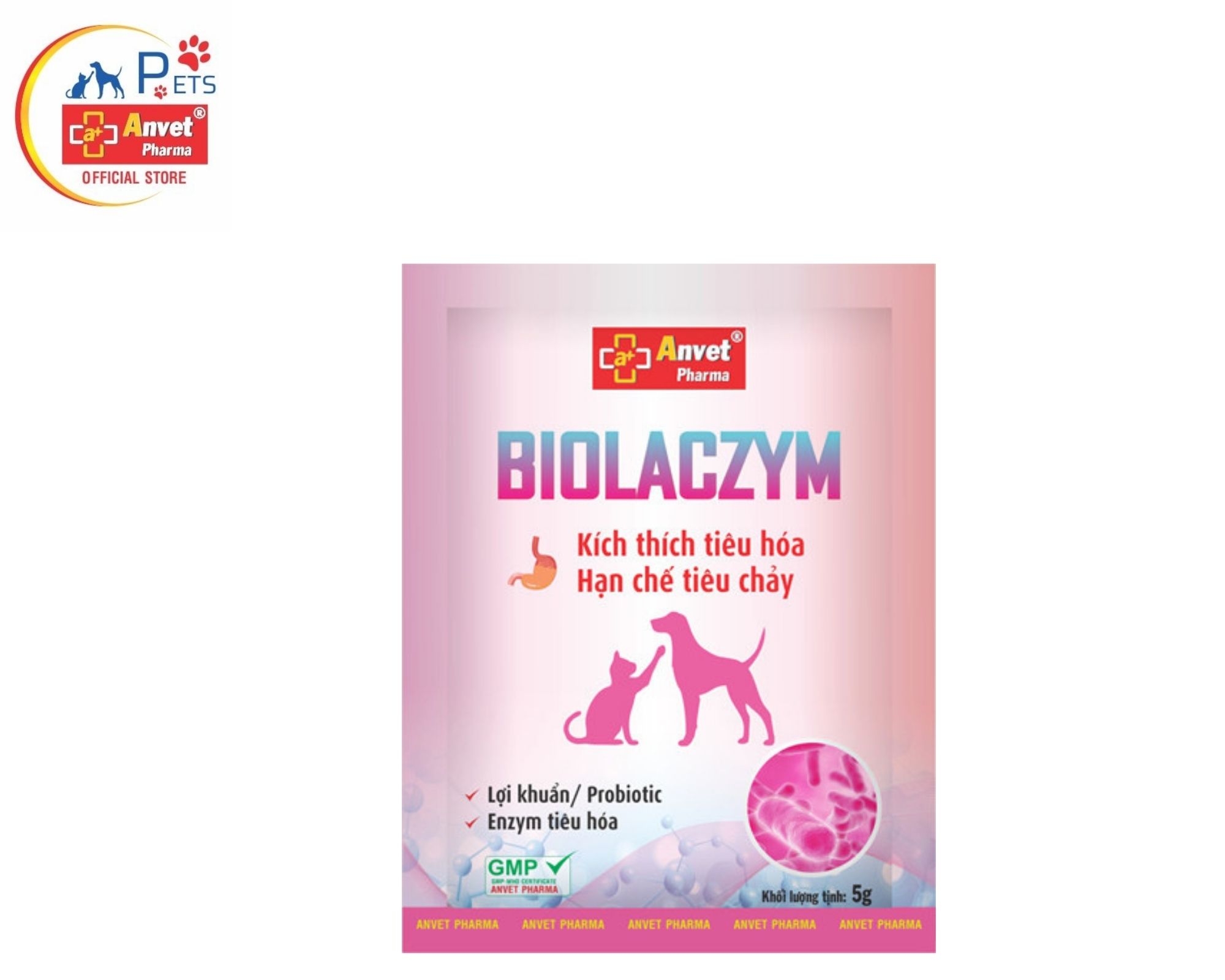 BIOLACZYM Gói 5gr- Men tiêu hóa chó mèo.