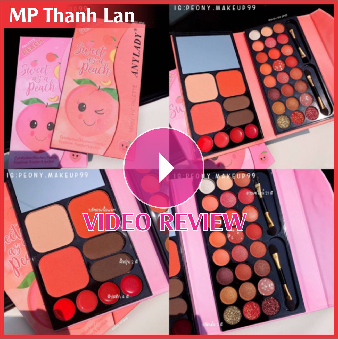 Bảng phấn bóp ANYLADY PEACH- TIÊN CÁ