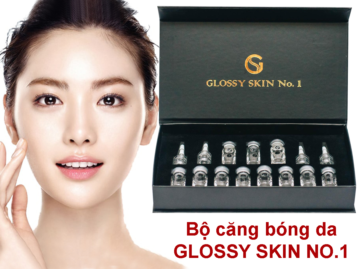 Bộ căng bóng da GLOSSY SKIN NO.1, giúp Màu da đồng đều, sáng bóng, Làm săn chắc da, tăng độ đàn hồi