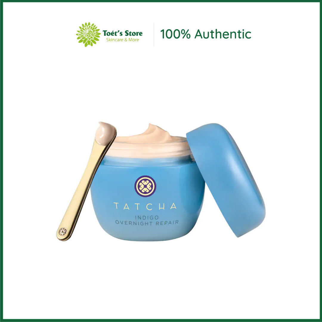 Kem dưỡng làm dịu và củng cố hàng rào bảo vệ da Tatcha Indigo Overnight Repair Serum in Cream Treatment 50ml