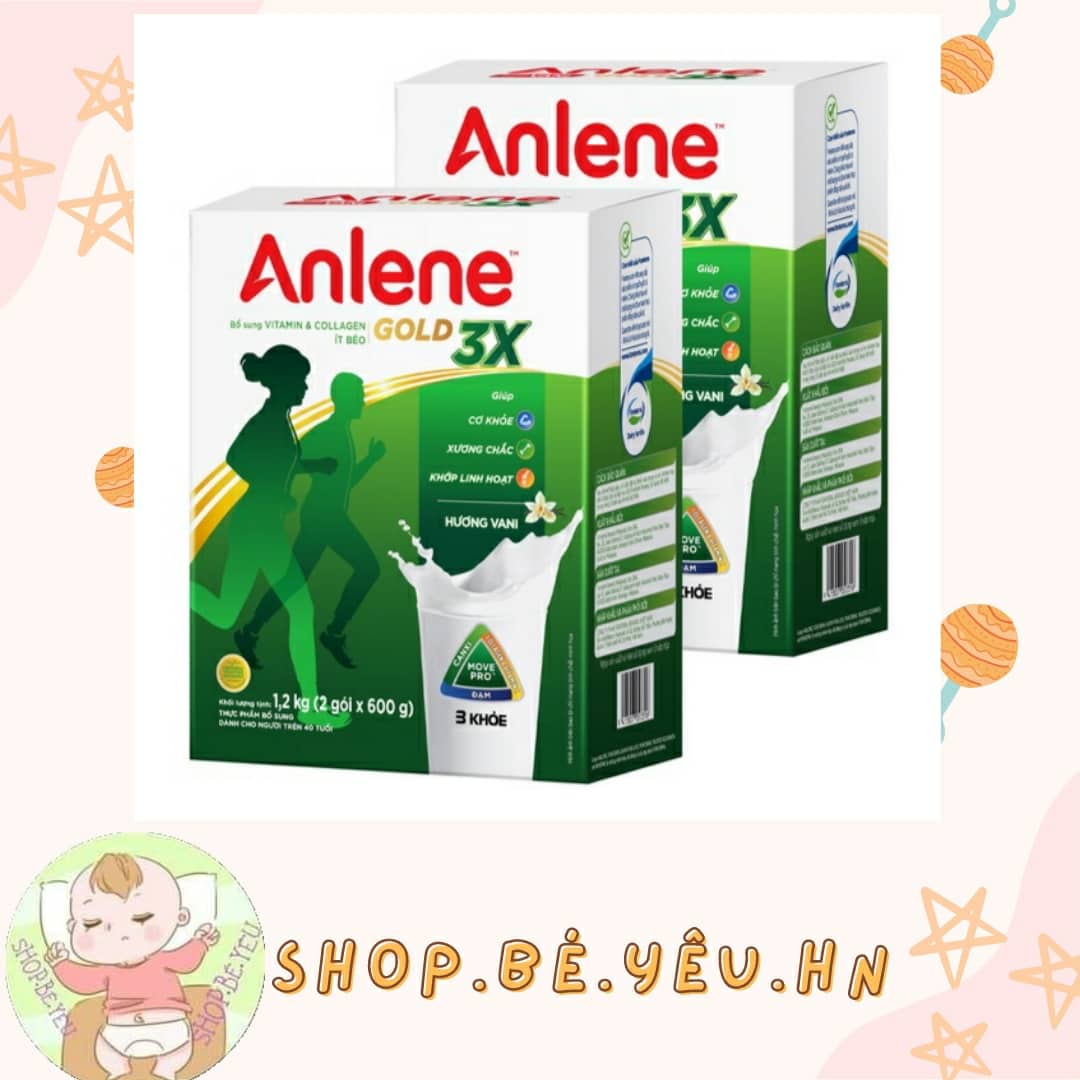 Combo 2 hộp sữa bột Anlene Gold Movepro Vani 1,2 Kg