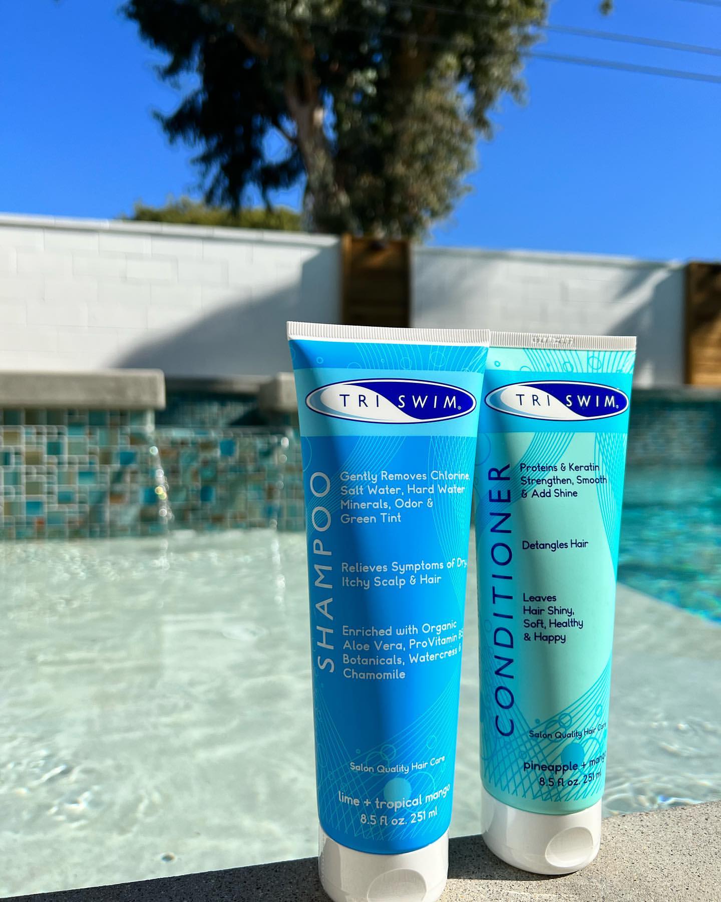 Combo Dầu Gội Triswim (251ml) Và Dầu Xả Triswim (251ml) loại bỏ sạch Clo cho Tóc mềm mượt