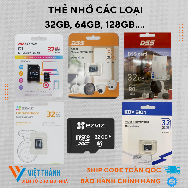 Thẻ nhớ 32gb chuyên dùng cho camera ezviz, kbvision, imou - thẻ nhớ micro sd