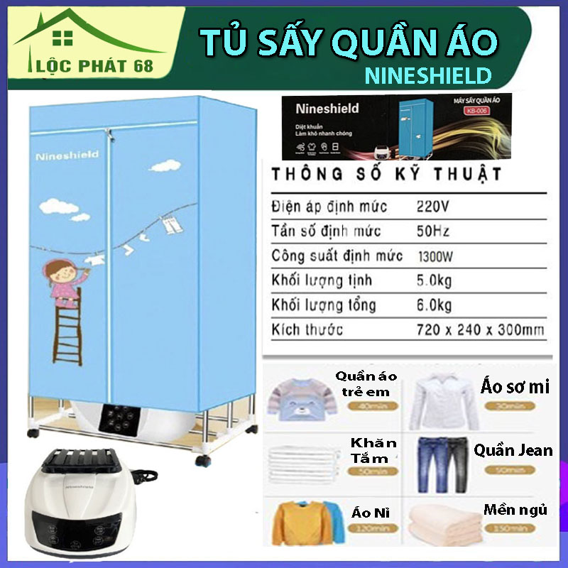 Tủ sấy quần áo gấp gọn tự ngắt cao cấp, tủ sấy quần áo nineshield chính hãng, máy sấy quần áo 2 tầng khung inox không gỉ, công suất 1500W với 3 chế độ sấy thông minh sấy khô 360 độ, tu say quần áo, máy sấy quần áo ngưng tụ