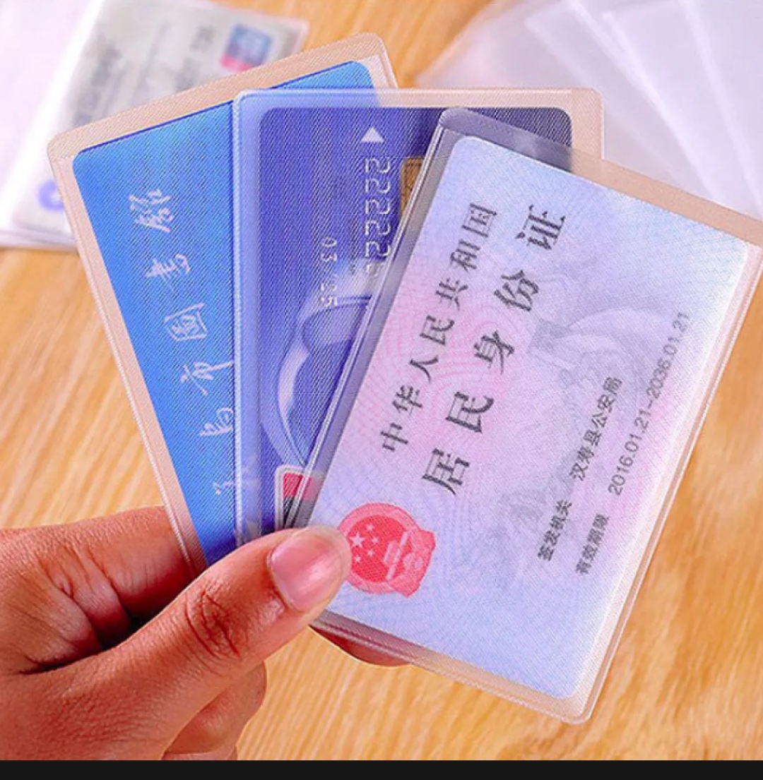 SÉT 10 túi nhựa dẻo PVC có nắp đưng căn cước công dân, bắng lái xe , thẻ ATM....