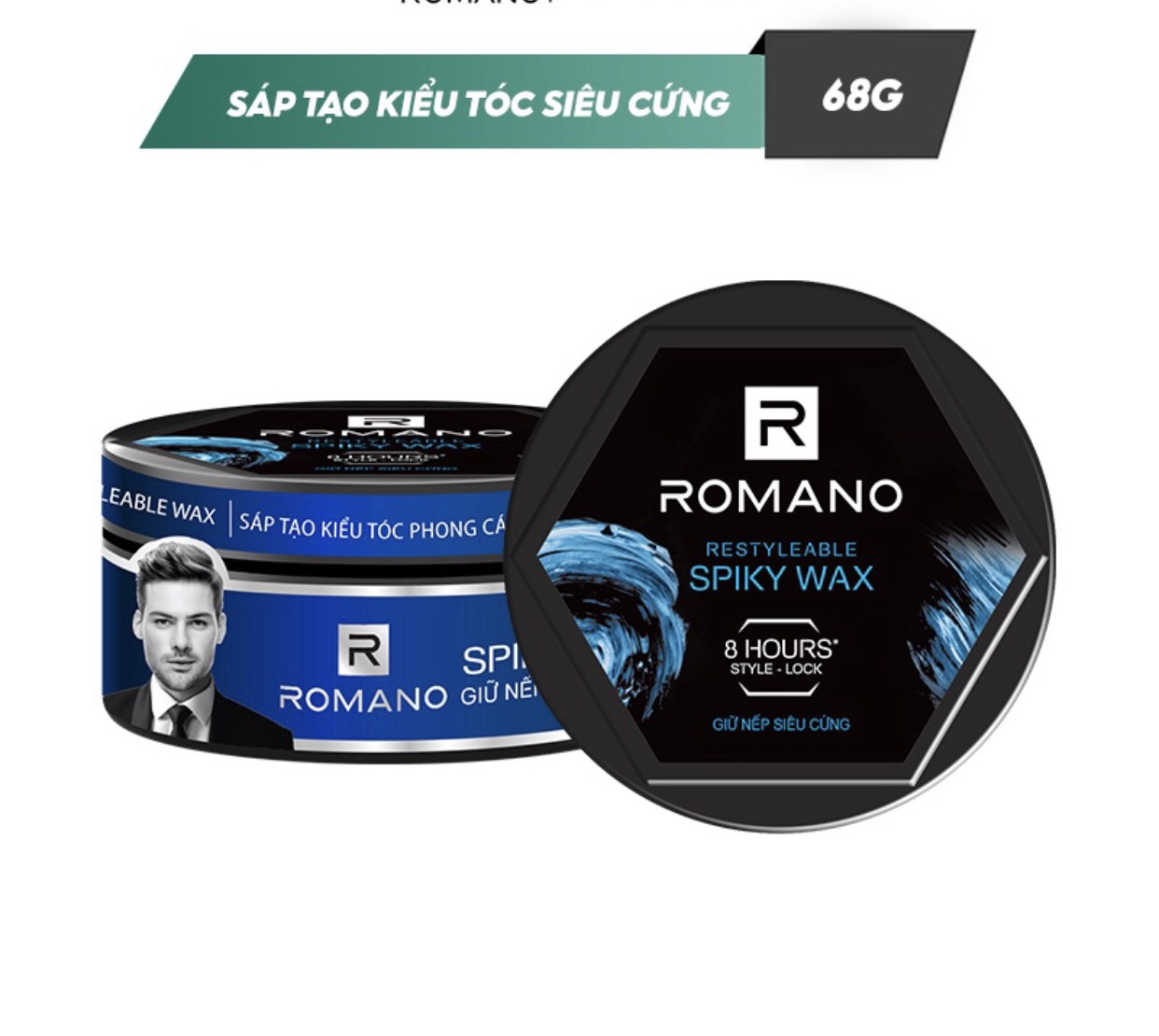 Sáp Tạo kiểu Tóc Giữ Nếp Tự Nhiên Romano-68gr (mẫu mới) 
