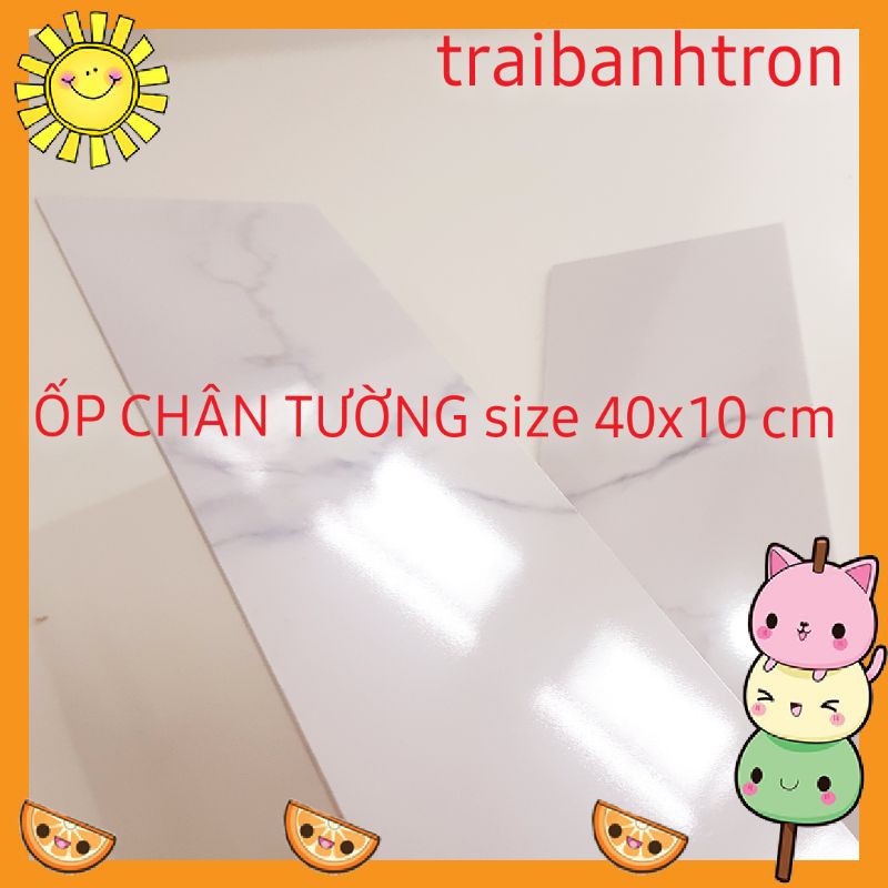 Tấm nhựa PVC ốp chân tường, dán tường, bóng sạch như gạch men, trang trí phòng, tặng băng dính 2 mặt cho đơn 20 sản phẩm