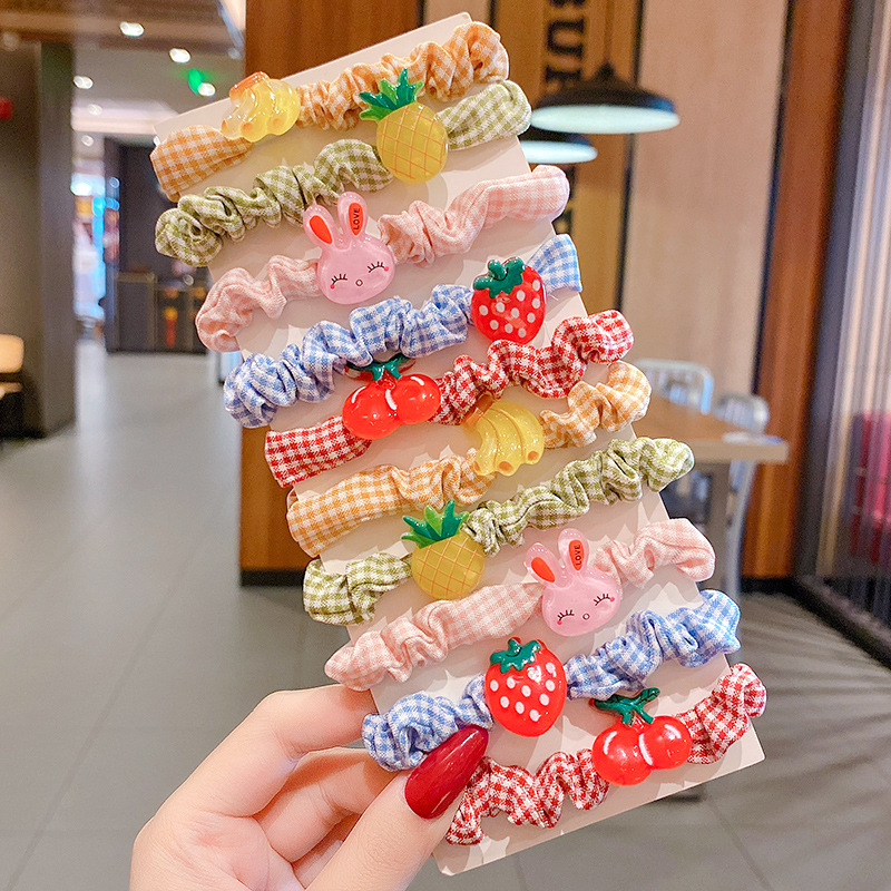 [Freeship- Quà 9k] Dây Buộc Tóc Cột Tóc Scrunchies combo 10c cho bé 2021 SEP21 SEP86 dễ thương cute phong cách Hàn Quốc, buộc chắc chắn, đàn hồi tốt, khó đứt, không làm bé đau đầu