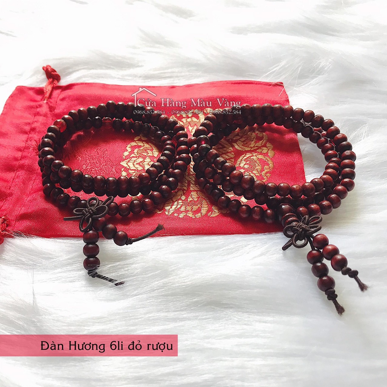 [HCM]Vòng đeo tay gỗ đàn hương  -108 hạt - Mang phong thủy trên đôi tay bạn.