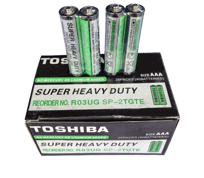 HỘP 40 VIÊN PIN TIỂU PIN ĐŨA AAA (3A) TOSHIBA 1.5V