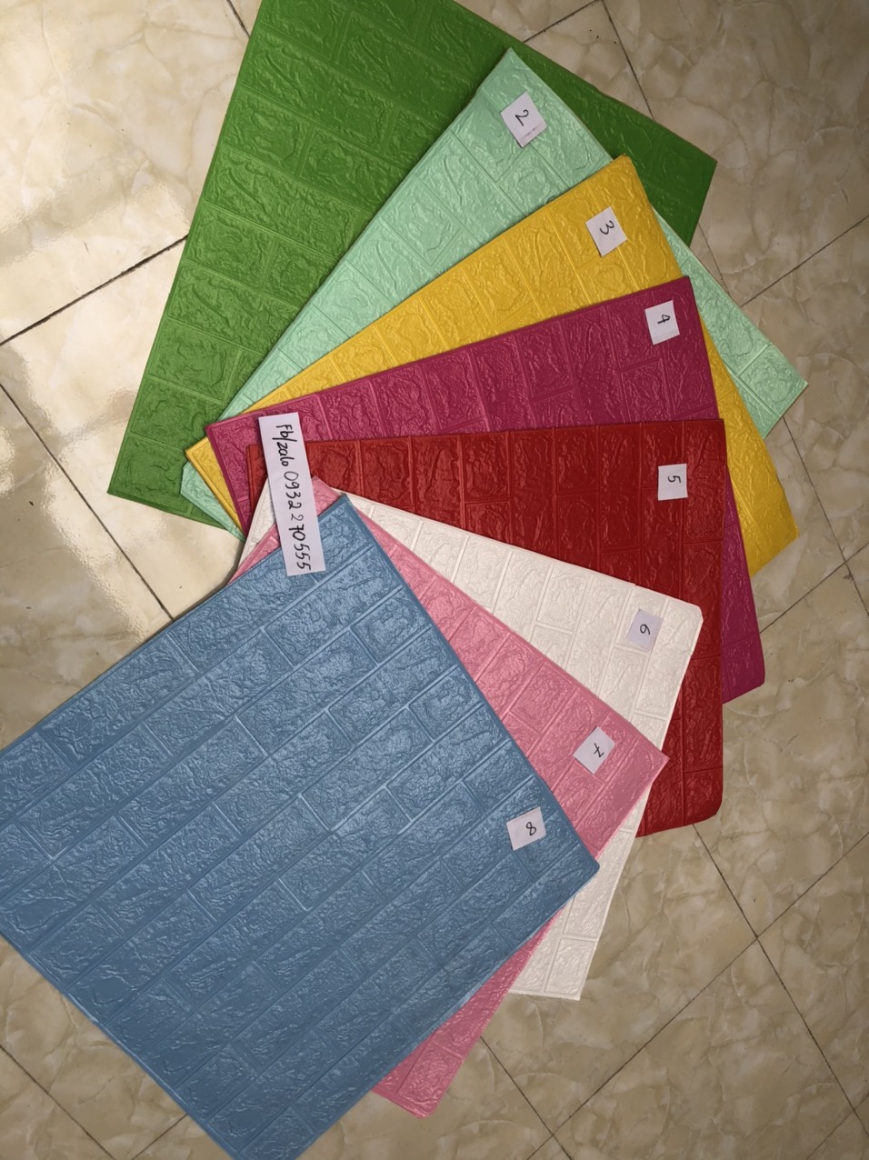 Combo 20 tấm xốp dán tường giả gạch kt 70x77cm