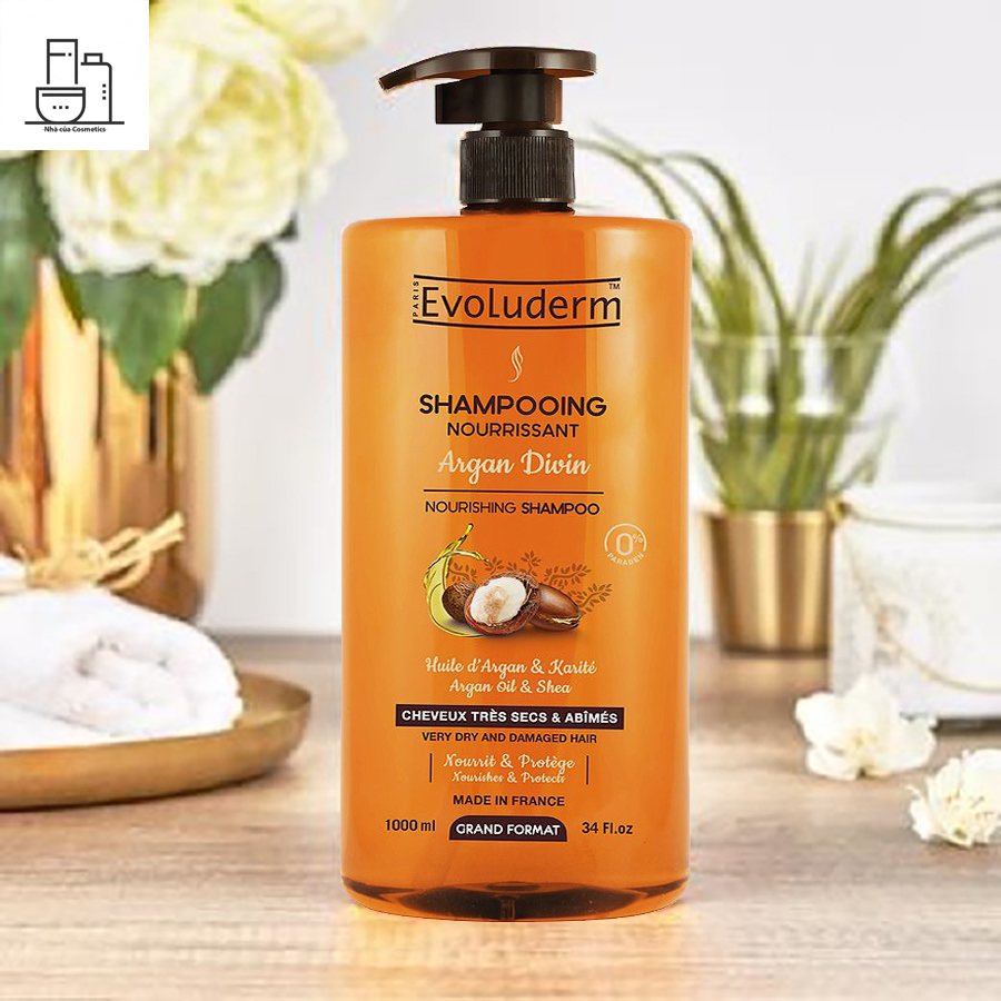 Dầu gội Evoluderm dành cho tóc rất khô và bị hư tổn 1000ml