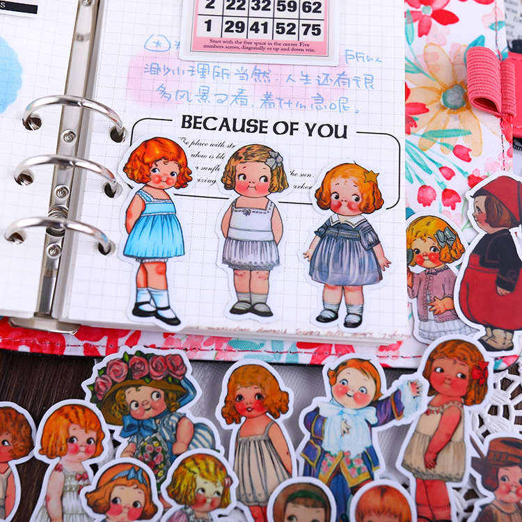 Set sticker búp bê cổ điển