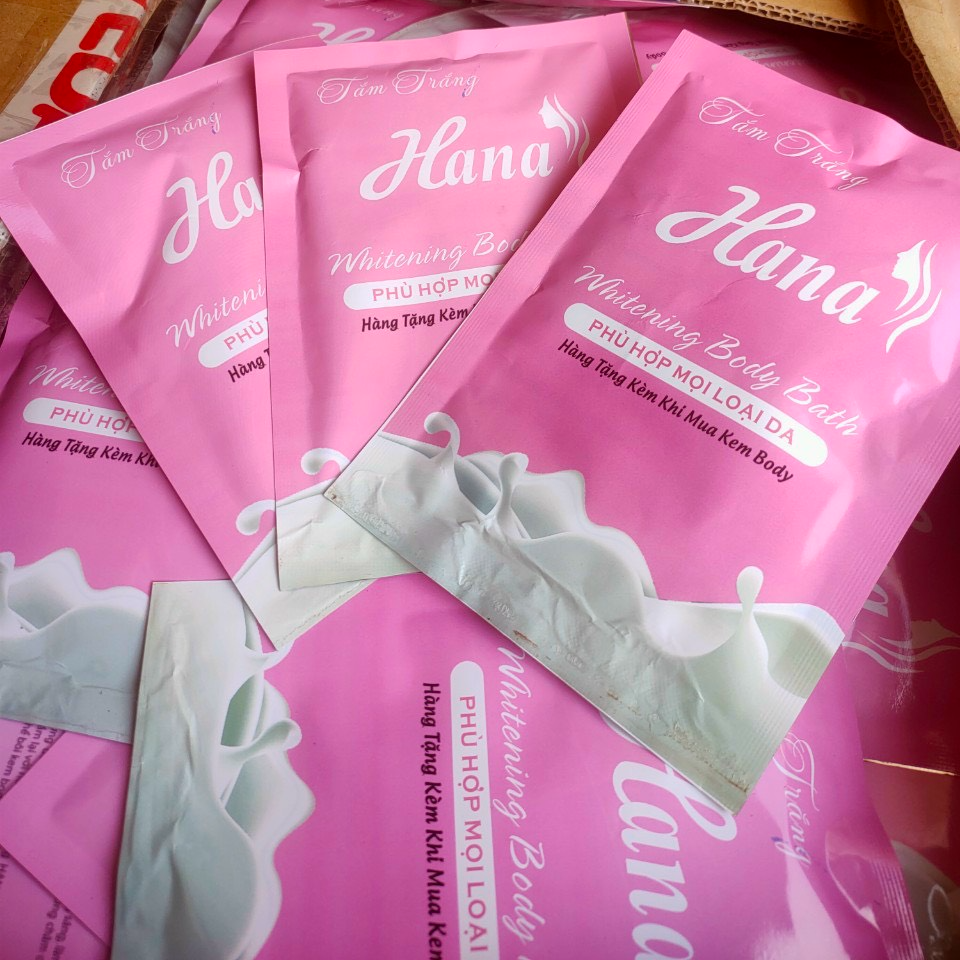 Tắm trắng hana new spf 60++ mẫu màu hồng