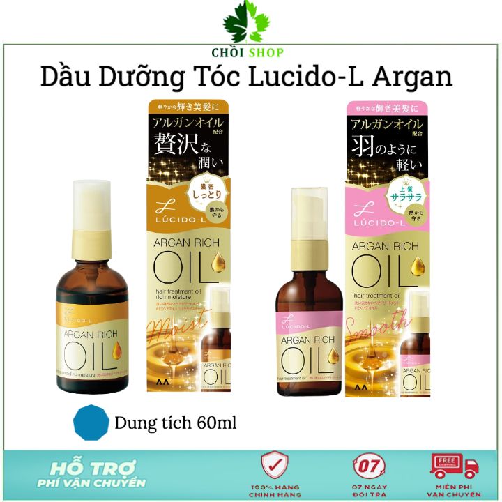 Dầu dưỡng tóc bóng mượt, lưu hương dài lâu - Lucido-L Argan Rich Hair Treatment Oil EX