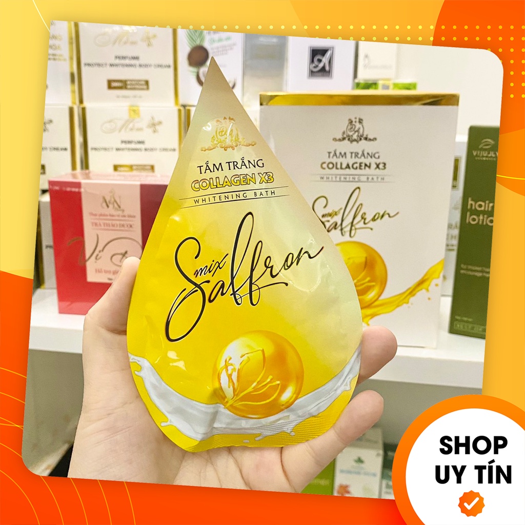 Tắm trắng Collagen X3 chính hãng Mỹ Phẩm Đông Anh - Tắm trắng Mix Saffron Luxury X3