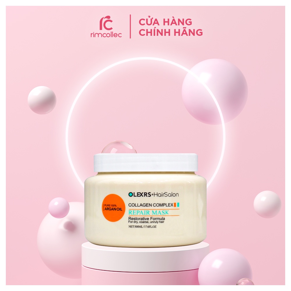 Kem ủ phục hồi tóc Olexrs hair salon Argan Oil Collagen 500ml