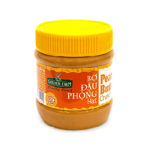 Bơ Đậu Phộng Hạt Golden Farm Vàng 170g