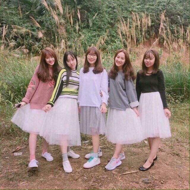 Chân váy lưới TuTu phong cách Hàn Quốc dài 70cm