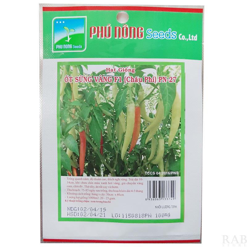 [HCM]Hạt giống ớt sừng vàng F1 cây sinh trưởng tốt thích hợp nhiều thổ nhưỡng khác nhau - rab.store